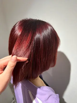 ショート カラー メンズハイライト × perm Runoのヘアスタイル