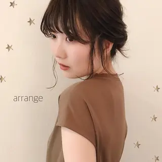 ミディアム ヘアアレンジ 市川 千夏のヘアスタイル