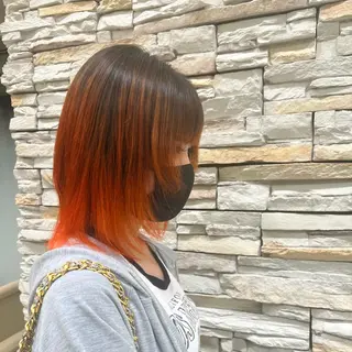 ミディアム ハイトーン/うる艶 カラー Mioのヘアスタイル