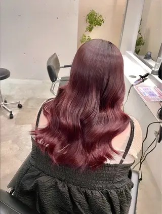 セミロング カラー tim hinaのヘアスタイル