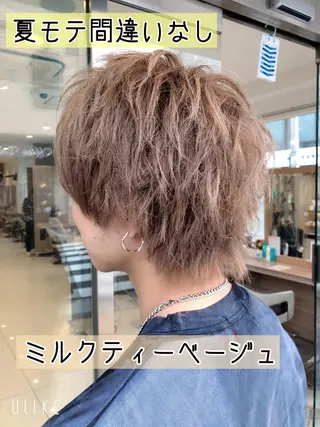 ショート カラー ヘアアレンジ メンズ メンズパーマ特化/ メッシュ/薫/店長のヘアスタイル