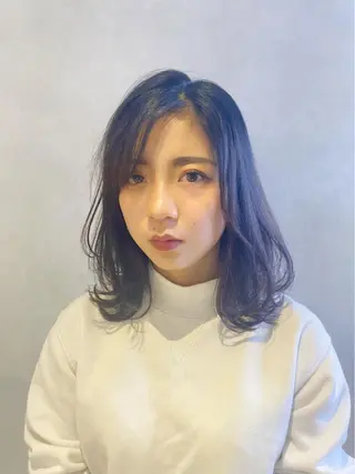 ミディアム カラー 縮毛矯正の達人 山北 直哉のヘアスタイル