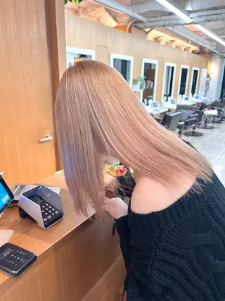 セミロング カラー 透明感カラー ゆうだいのヘアスタイル