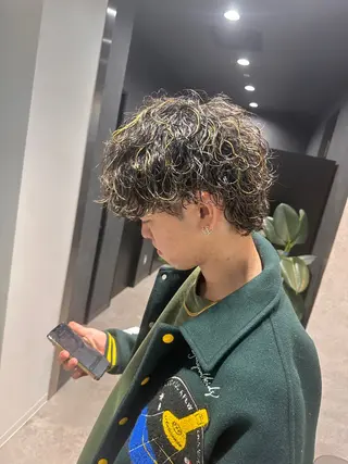ショート カラー パーマ メンズ 【メンズサロン】 BLUCK 横浜のヘアスタイル