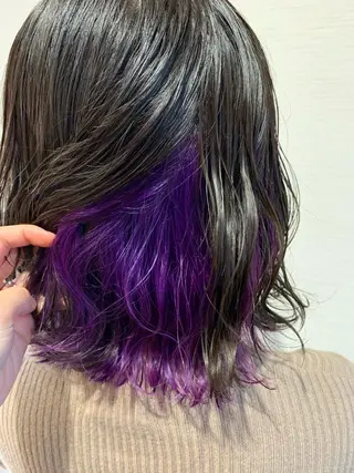 ミディアム カラー 蓮見  友里のヘアスタイル