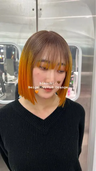 ショート カラー レイヤー特化/渋谷 rinのヘアスタイル