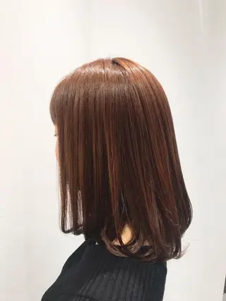 ミディアム 予約 停止のヘアスタイル