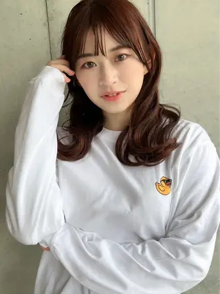 セミロング 松村 ひかりのヘアスタイル