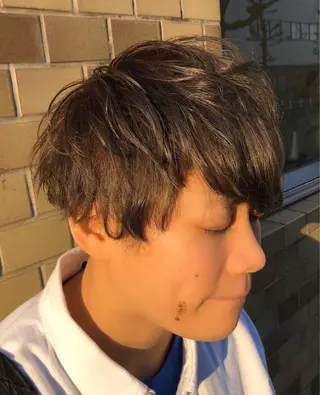 ショート カラー メンズ 永井 悠大のヘアスタイル