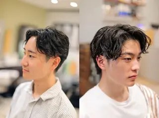 ミディアム メンズ パーマ 🎶メンズカット🧴 大森✂️⸒⸒のヘアスタイル