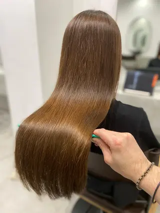 ロング カラー 髪質改善、縮毛矯正 店長浅野太郎のヘアスタイル