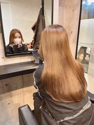 ロング カラー 👑髪質改善カラー 中垣斗希のヘアスタイル