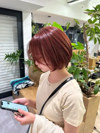カラー 切りっぱなし/髪質 改善矯正/さやか🫧のヘアスタイル