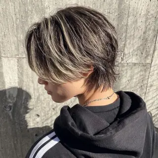 ミディアム カラー メンズ 髪質改善×メンズヘア ×艶髪カラー福田修也のヘアスタイル