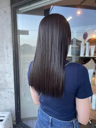 ロング カラー マキノ キョウカのヘアスタイル