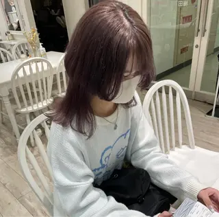 ミディアム カラー ヘアアレンジ/ 暖色🩵hazukiのヘアスタイル