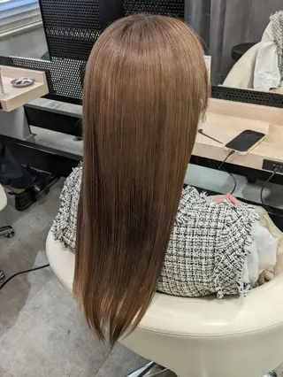 ロング ベージュ＊Spica 【ミルクティー】のヘアスタイル