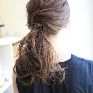 ロング カラー ヘアアレンジ 新生活応援★半額/ 25歳以下　“内間”のヘアスタイル