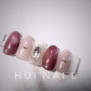 ミディアム めぐみのネイルサロン スタッフ練習のネイルデザイン