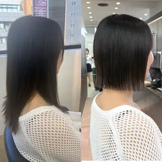 ショート オリーブベージュ/シ ョートボブたまき🧡のヘアスタイル