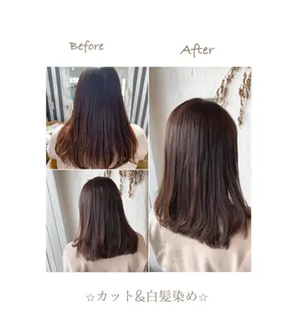 セミロング カラー 豊橋美容院 ソンリエのヘアスタイル
