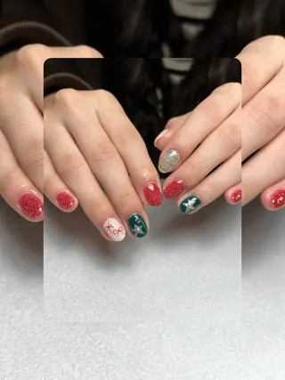 ネイル tsumeya ゆるかわ手描きネイルのネイルデザイン