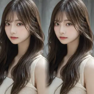 ロング カラー 韓国ヘア🤍ワンホン 🤍あやかのヘアスタイル