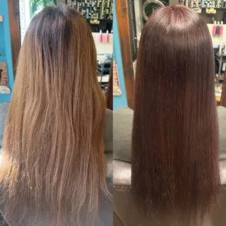 ロング カラー 安達 望のヘアスタイル