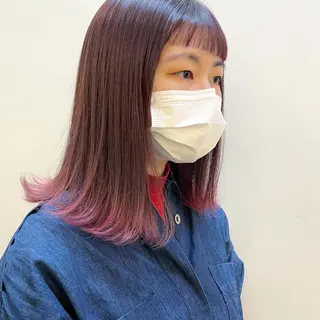 ミディアム カラー 嶋佐 昌大 シマサマオのヘアスタイル