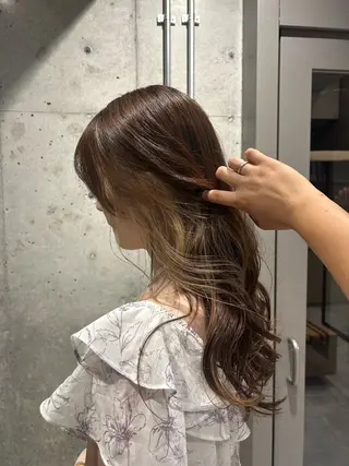 ロング カラー 🤡暖色レイヤー 🤡みさきのヘアスタイル