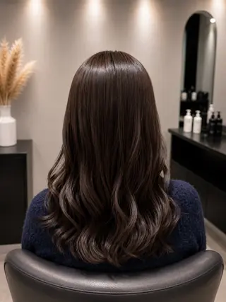 ロング パーマ 髪質改善 / 暖色カラー/井上未悠のヘアスタイル