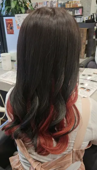 ロング カラー 関口 友菜のヘアスタイル