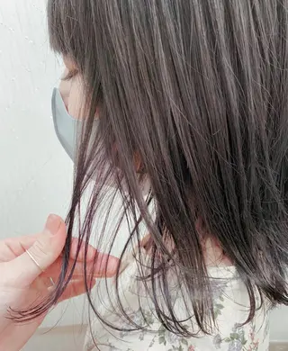 セミロング カラー レイヤーカットモデル 募集/藤原一真のヘアスタイル