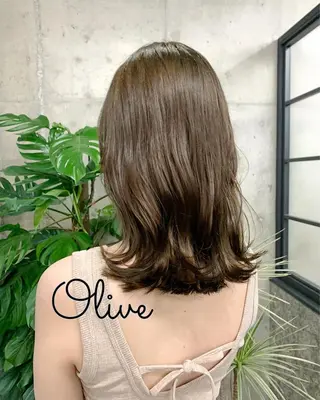セミロング 垢抜けヘア♡柔らかい カラー/mihoのヘアスタイル