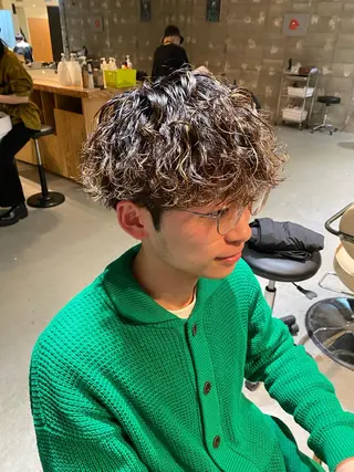 ショート パーマ メンズ 八戸パーマ/メンズパ ーマ/シンゴ。のヘアスタイル