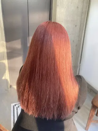 セミロング カラー 横浜美容室/暖色系 michika🌹のヘアスタイル