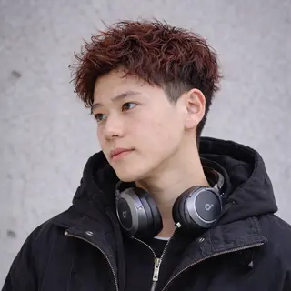 ショート カラー パーマ メンズ men'sモテ 髪🫧ｼｵﾝのヘアスタイル