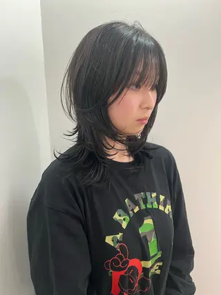 ミディアム 💥ウルフカット デザインあんな💥のヘアスタイル
