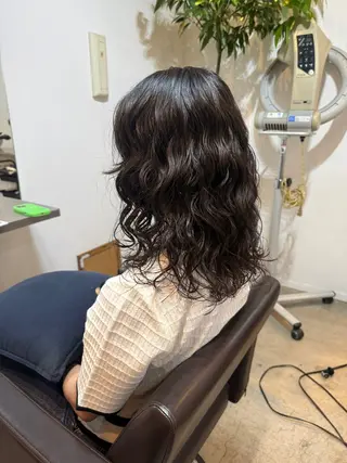 ミディアム 🌿朝5分でお洒落 パーマスタイル🌿のヘアスタイル
