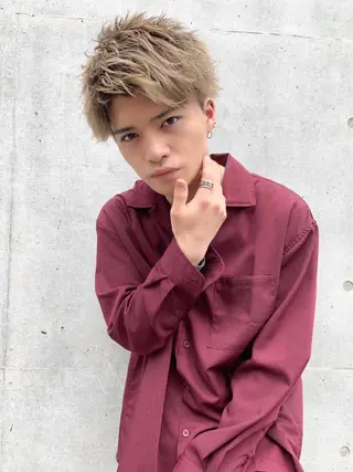 ミディアム カラー ヘアアレンジ ✨【公式】渋谷メンズ サロン BLUCK✨のヘアスタイル