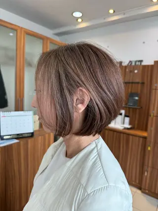 ショート 髪質改善×白髪ぼかし 美容師✂️武澤龍賀のヘアスタイル