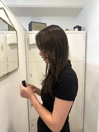 ミディアム カラー 𝒀𝒖𝒊𝒏𝒂 梅田/透明感カラーのヘアスタイル