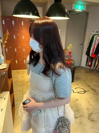 ミディアム カラー 🩷ハイトーン透明感 レイヤー🩷ユリカのヘアスタイル