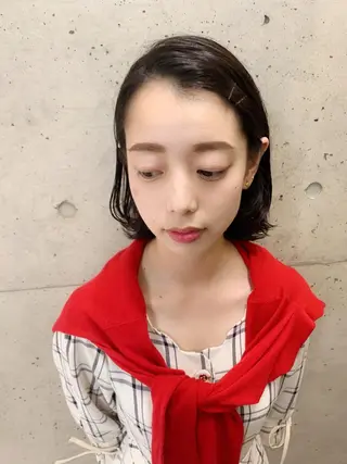 ミディアム カラー Libre 西野圭一のヘアスタイル