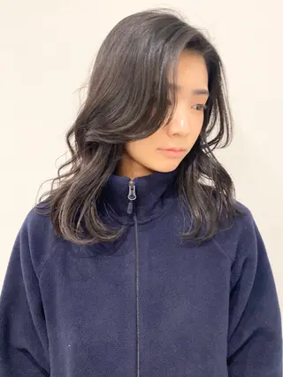 セミロング 石山 /切りっぱなしボブのヘアスタイル