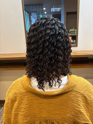ミディアム パーマ パーマ特化美容師 ナガイのヘアスタイル