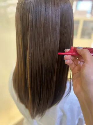 ロング パーマ 縮毛矯正/髪質改善/ 艶髪ササキナツミのヘアスタイル