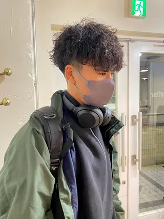 パーマ メンズ 竹内 柚子のヘアスタイル