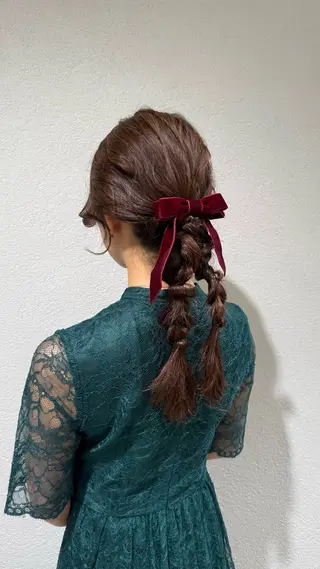 ロング ヘアアレンジ Akari暖色カラー /レイヤーカットのヘアスタイル