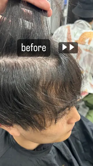 パーマ メンズ カズキ🌼曲がる 縮毛矯正のヘアスタイル